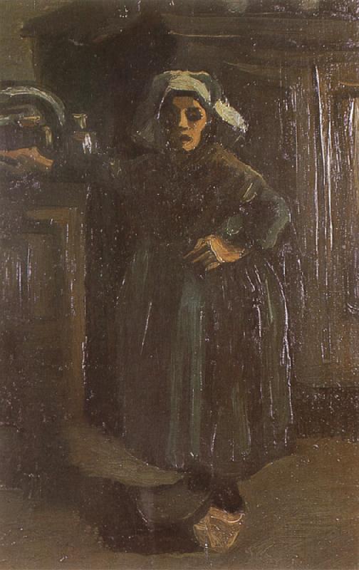 Vincent Van Gogh Peasant Woman Standing Indoors (nn04) oil painting image